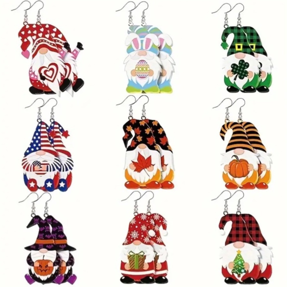 NWT! Holiday Gnome Earrings!  1/$8  OR  2/$14  OR  3/$18!!!